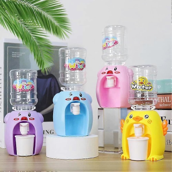 Tecknad Mini Vattendispenser Leksak Mini Dryckesdispenser Låtsaslek Leksak Kök Barns Tidiga Utbildningsleksaker Drickleksaker Rosa 2st
