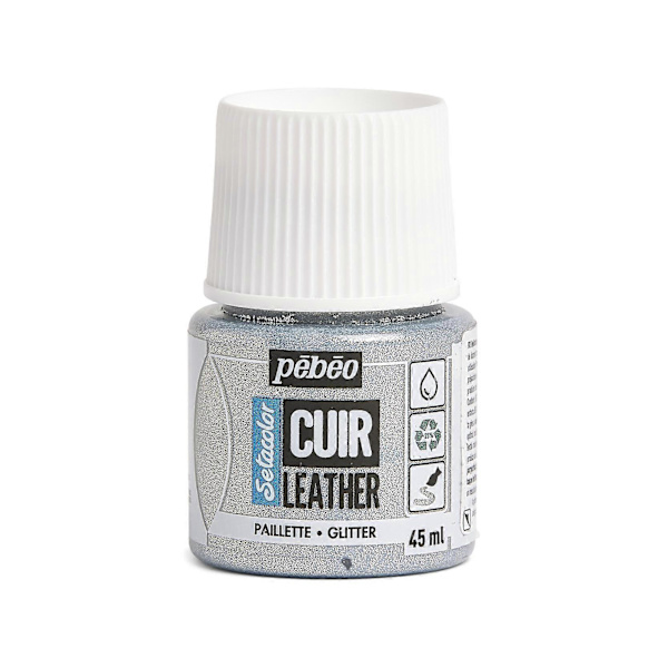 Pebeo Setacolor Lædermaling 45ml 36 Glitter Silver