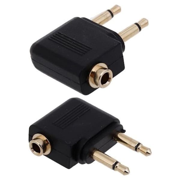 Adapter mono för flygplansheadset 2 x 3,5 mm
