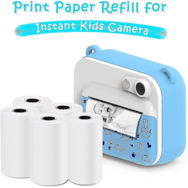 10 ruller printerpapir til børnekamera, termisk papir til øjeblikkelig print, refill-papir til børnekamera
