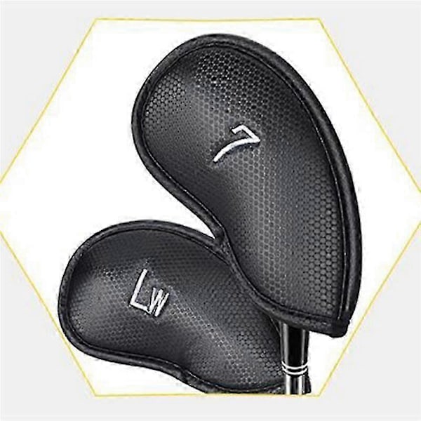 12 st Golfjärnsskydd i PU-läder med broderi - Golfklubbshatt - Set - Golftillbehör