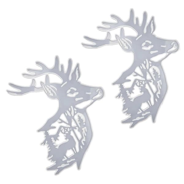 2 st Hjort Väggdekoration Silikonformar Jul Älg Dekor Form DIY Hänge
