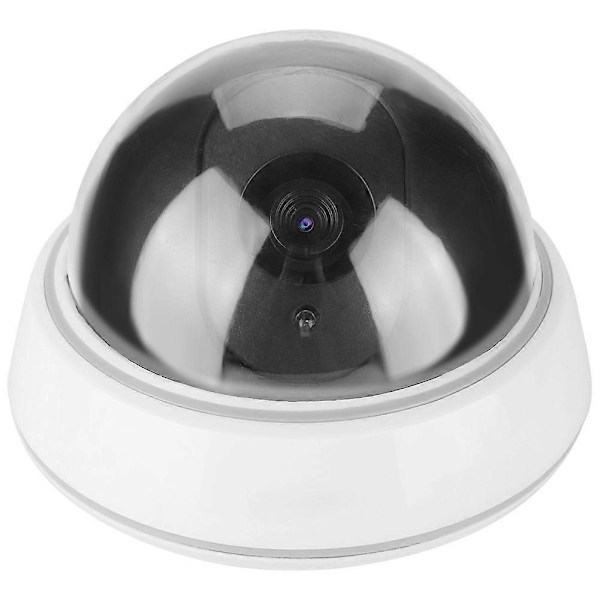 Dome Simuleringskamera Dummy Falsk Sikkerhetsovervåker Alarm Blinkende LED-lys