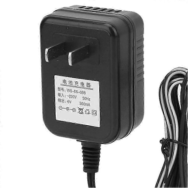 6V 500mA Væglader AC Adapter Batterioplader til Børne Elbil Legetøj hwy