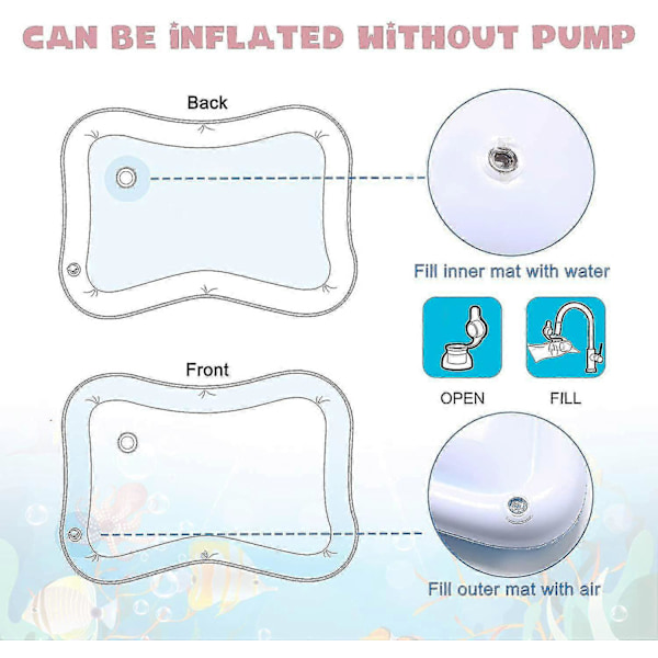 Baby Awakening Matta, Uppblåsbar Vattenmatta för Barn, Uppblåsbar Lekdyna Pvc Pojke