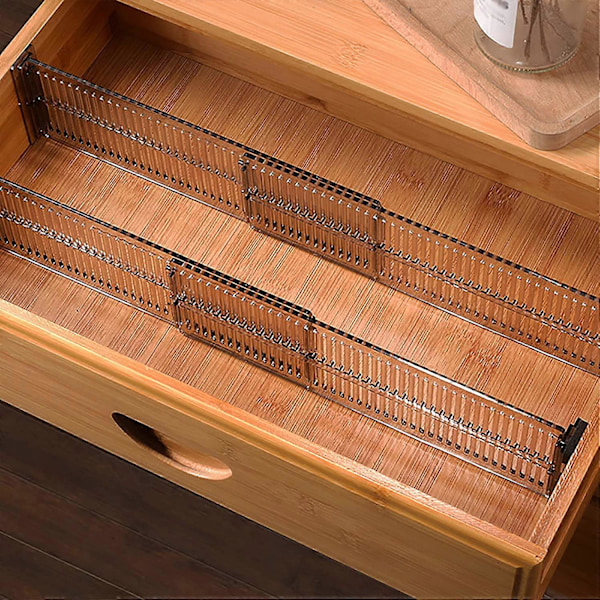 Skuffeinddeling 4 Stykker, Kommode Skuffe Organizer Inddeling Kan Udskydes 51-27,5 cm