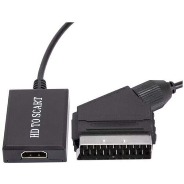 HDMI til SCART-konverter, 1080p HD lyd-/videoadapter til HDMI til SCART, Sky Box Stb--