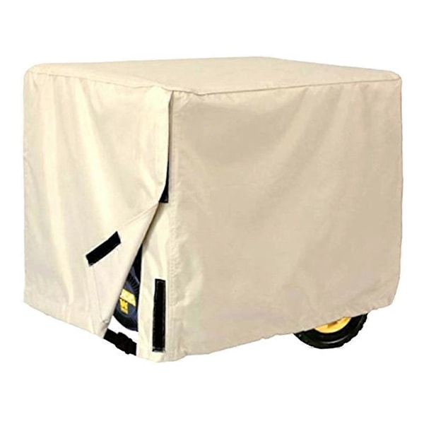 Vattentätt dammskydd för elgenerator utomhus, trädgård, uteplats (Beige)
