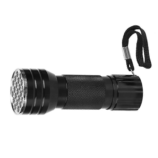 UV Ultra Violet 21 LED Lommelygte Aluminium Legering Skorpion Kæledyr Mini Lommelygte (med rem)