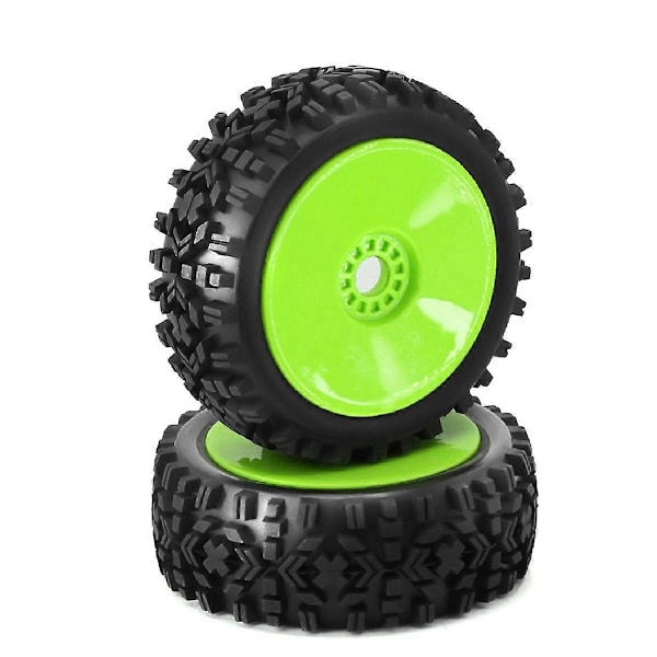 4 STK 1/8 RC Hjul Däck Gummi 120MM 112MM Däck 17mm Nav Hex för 1/8 RC Bil på Väg Off-Road, Gul