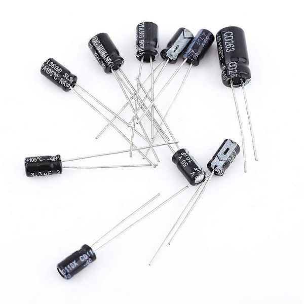 125 st 1uF~2200uF 25 Värden Elektrolytkondensatorer Sortimentslåda Set