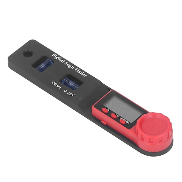 2 i 1 Mini Digital Vinkelmätare Linjal Gradtalsskiva Blå Bubblor LCD Digital Display Vernier Skjutmått för Träbearbetning