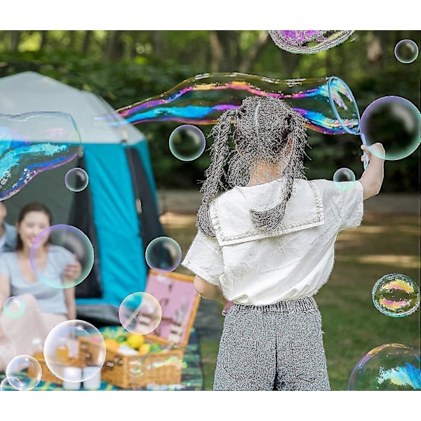 Stora Bubbelstavar Set, 15 st Stora Bubbeltillverkningsleksaker Med Bricka Bulk För Barn, Sommar Utomhus Bubbelleksaker Present