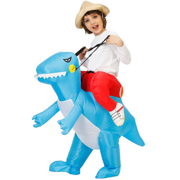 Barn T-rex Dinosaur Uppblåsbar Dräkt Barn Anime Purim Halloween Julfest Cosplay Kostymer Klänning Kostym För Pojkar Flickor kids size6 Fit Height 120-145cm