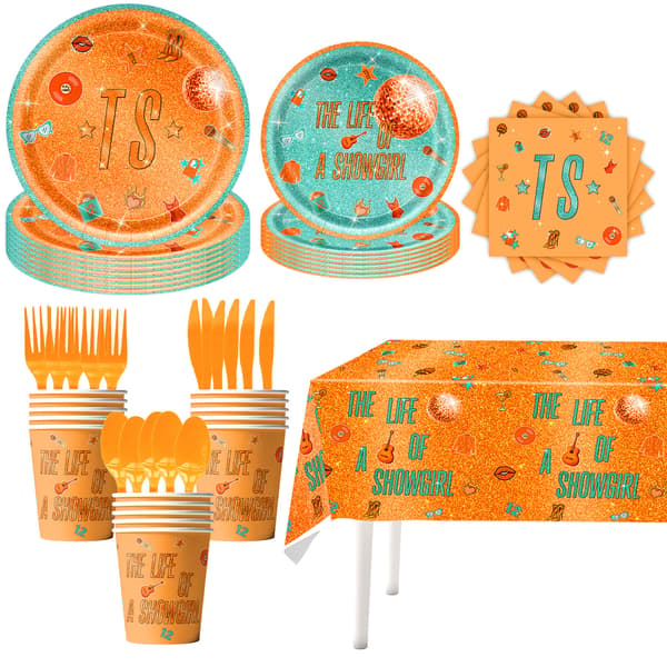 Nya Orange Taylor-Temafest Servis och Dekorationer 5-piece tableware set