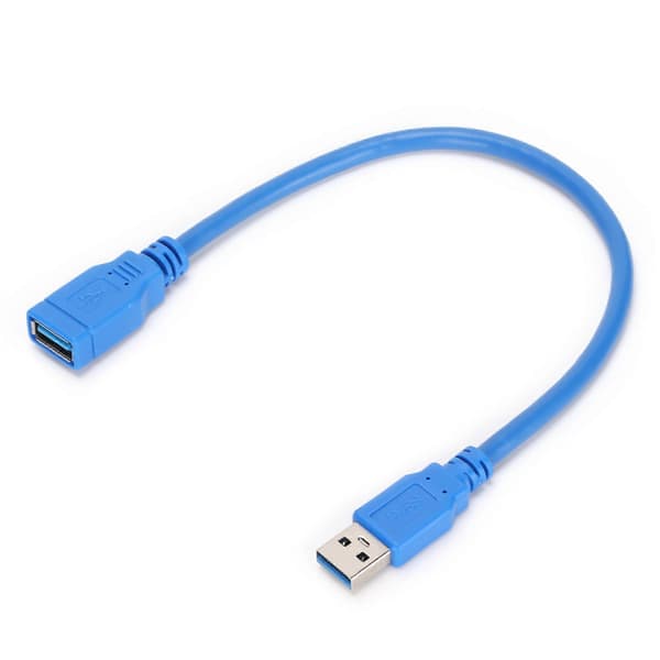 Data Line Han til Hun USB 3.0 Forlængerkabel til Harddisk Boks Printer Udstyr Tilslutning 0.3M