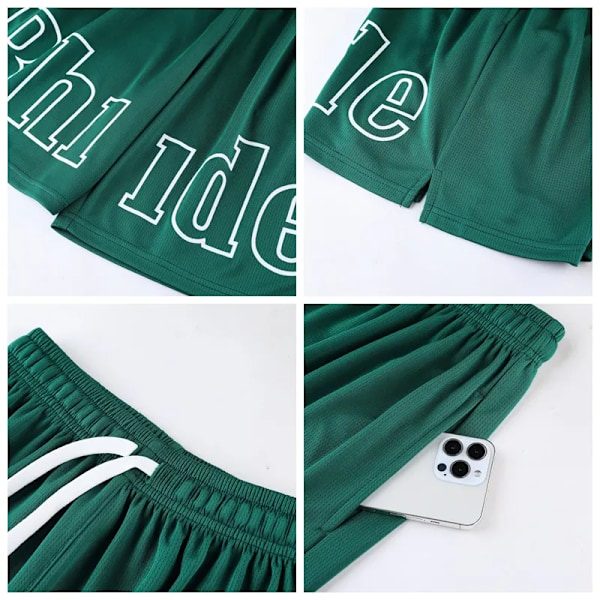 Basketshorts för män Träningsbyxor Gymshorts Red M