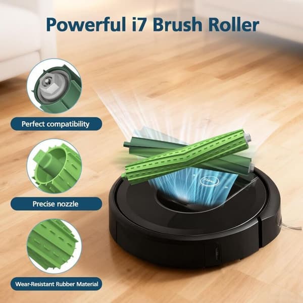 Sæt med 4 børsteruller til iRobot Roomba støvsugere i7 i7+ j7 j7+/Plus i3 i3+ i4 i4+ i6 i6+ i8 i8+ E5 E6 E7