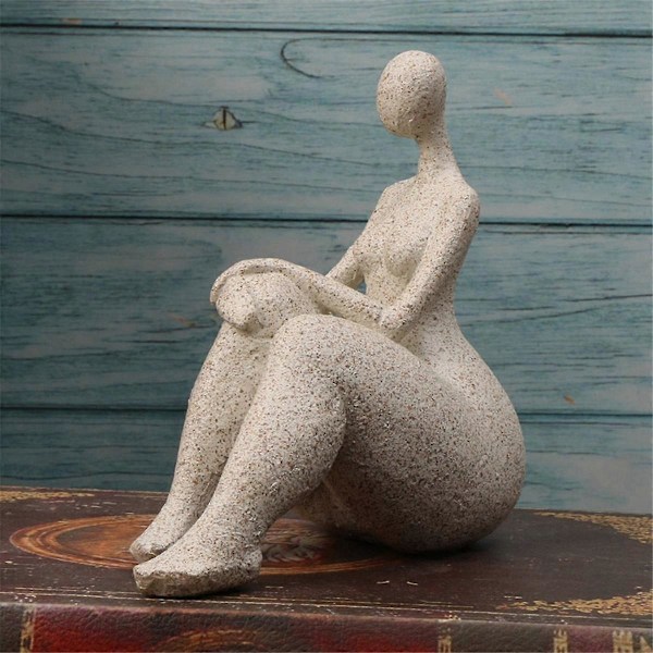 Abstrakt Resin Chubby Kvinne Statue Kunst Stue Kontor Skap Bordplate Inngangsdekorasjoner, Sta