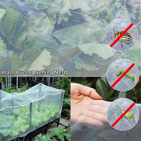 Kasvien Suojaverkko Kokoontaitettava Käytännöllinen Nylon Hyönteisverkko Kasvihuoneeseen JIKAIX