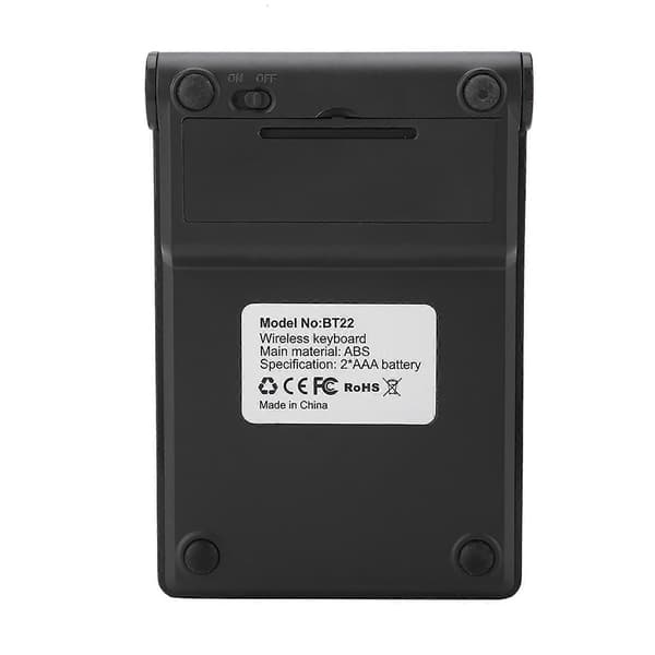 Musta 22 näppäimen mini numeronäppäimistö langaton Bluetooth OS X PC:lle