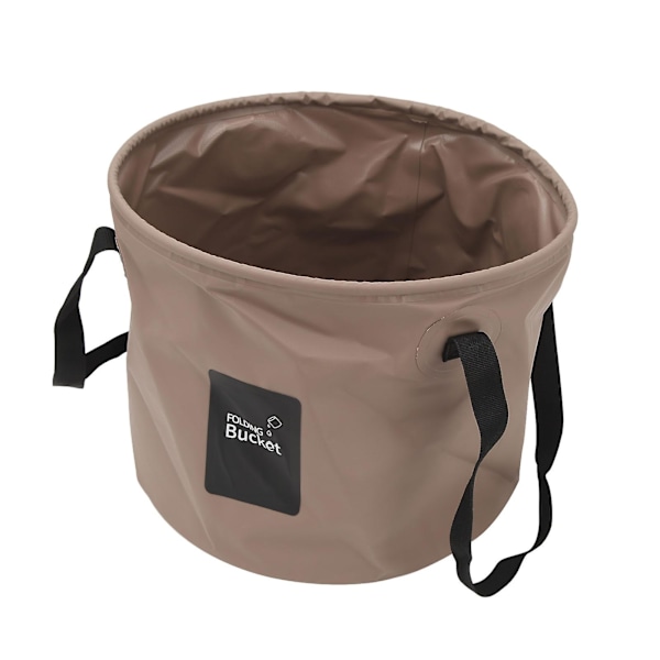 20L Portabel Campinghink Pvc Vikbar Vattenhink Hög Kapacitet Hopfällbar Behållare För Utomhusaktiviteter Sandfärg