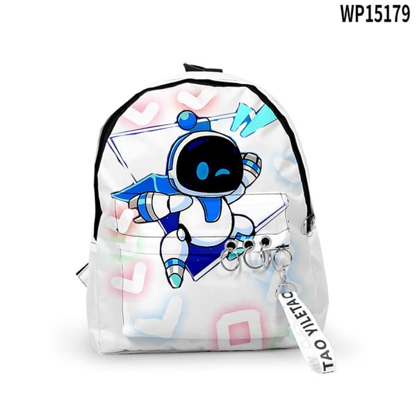 2026 Ny Ankomst: Astro Bot Studentryggsäck, Matsäck, Pennfodral 3-delat Set 5