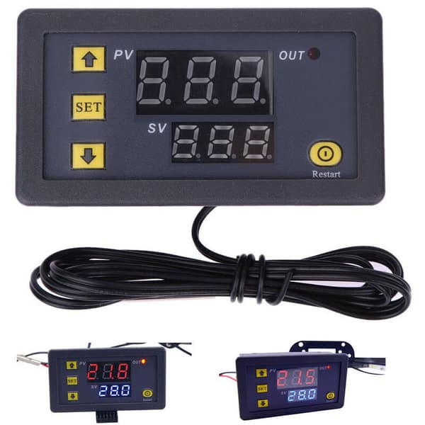 12V 20A W3230 LCD Digital Termostatstyrenhet Regulator Högtemperaturlarm