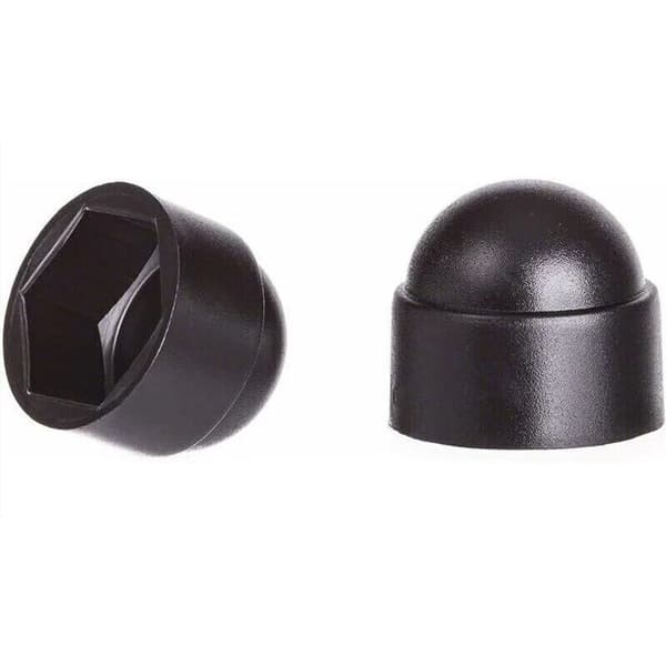 M10 mutterdeksler for 17mm nøkkel Svart 100 stk.