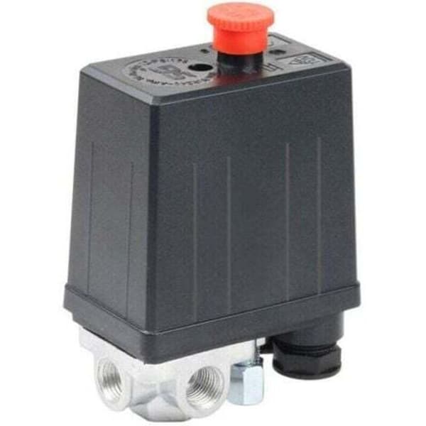 Kraftig 240V 175psi luftkompressor trykafbryder kontrolventil - sort