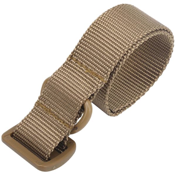 Justerbar Utomhus Nylon Säkerhets Hängrem Multifunktionell Vävrem med D-ring Khaki