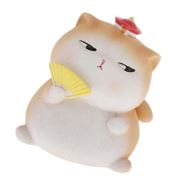 Harpiks Katt Håndmalt Figur Ornament