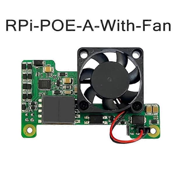 Til 3B+/4B PoE HAT Modul Power-Over-Ethernet Udvidelseskort med Køleventilator