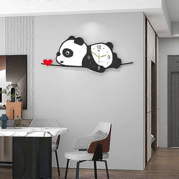 Panda Väggklocka Heminredning Klocka 80x32cm