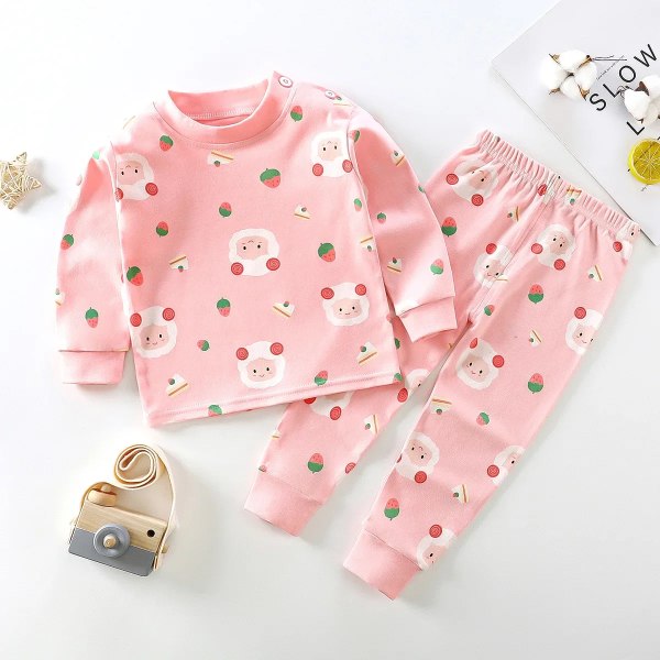 Pure Cotton Barn Set baby Pojkar Flickor Nattkläder Söta tecknade hemkläder Barnkläder set 13 3T