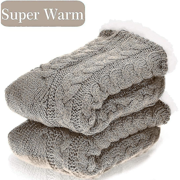Damtofflorstrumpor Varma fluffiga strumpor Mjuka Luddiga strumpor Vinterstickade strumpor Chenille Stripe A