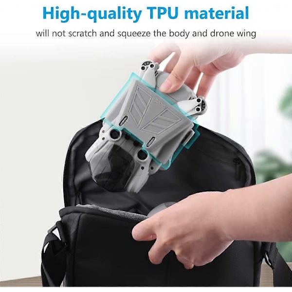 Propellerskydd, TPU Mjukt Gummi Propellerstabilisator Skydd för DJI Mini 3 Pro Drönartillbehör (Grå)