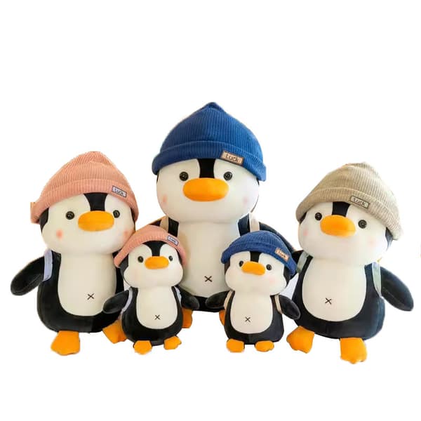 Suloinen matkapingviini pehmolelu/pingviinityyny Blue