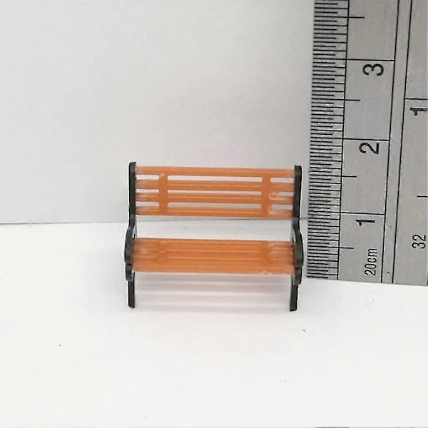 5 STK Mini Parkbænke Model Tog 1:100 Bænk Stol Sofa Miniature Parkbænk Håndværk til Jernbanelayout