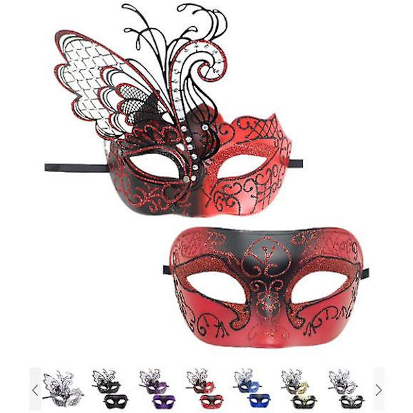 1 par parmasker Butterfly Prom Cosplay Party Lyxmasker sliver
