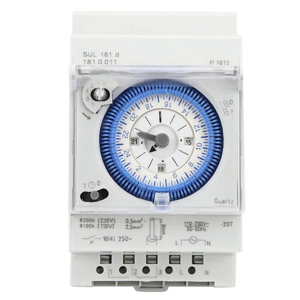 SUL181D Mekanisk Timer 15 Minutter 24 Timer Timer Tidsbryter Relé 250VAC 16A