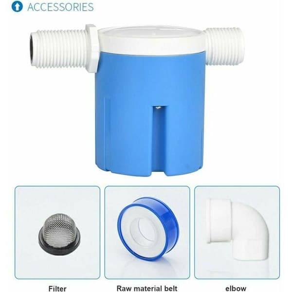 Poolniveau-regulator – Automatisk flydeventil – Integreret sideindløb – Flowhastighed op til 40 psi – Vertikal intern installation