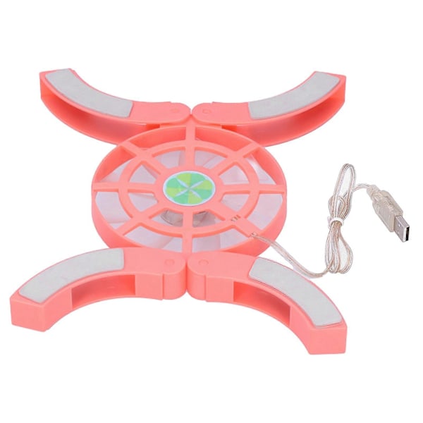 DRS04 Sammenklappelig Computer Laptop Køler Kølepude Lysende USB Kølebase (Pink)