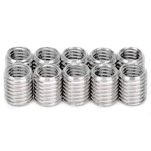 10 stk. Innsettingsmutter, hunngjenget innsetting M8*1.25 hann M10*1.5 Lang 12 mm Bunnhull 9,0 mm Rustfritt stål Installasjonsmutter Reparer gjenget hylse Sokkel Scr