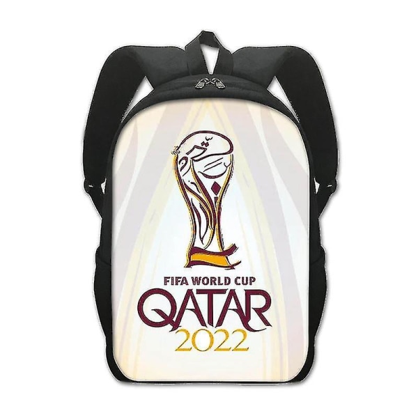 Fotbollsbokväska 2022 Qatar World Cup Print Primary School Backpack Fans Memorial