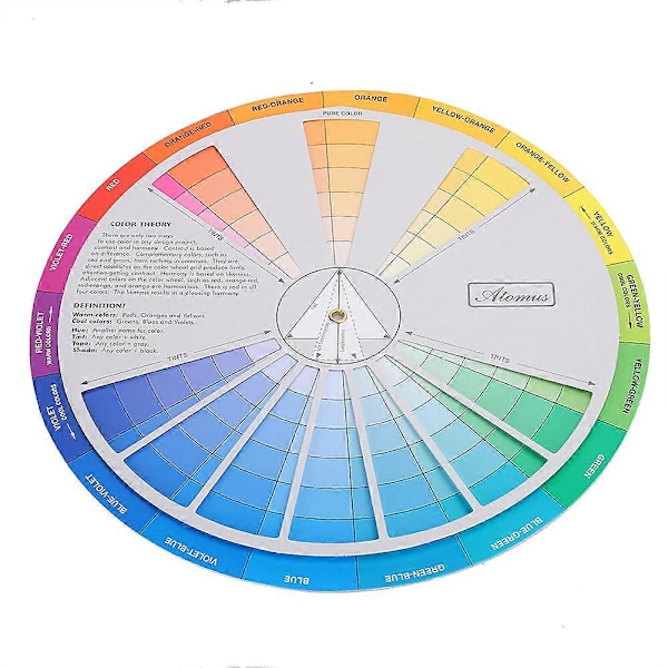 Tatuering Färghjul Pigment Färghjul Blandningsguide Tatueringstillbehör (23cm Diameter)