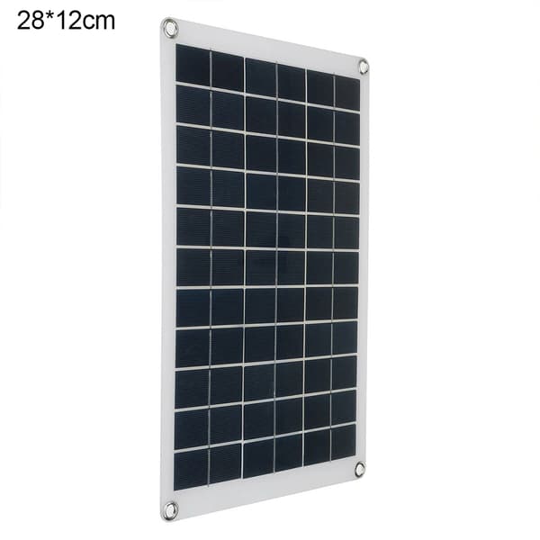 18W 18V Solpanel Batterioplader Polykrystallinsk silicium med 10A Ladecontroller, Dobbelt USB, DC