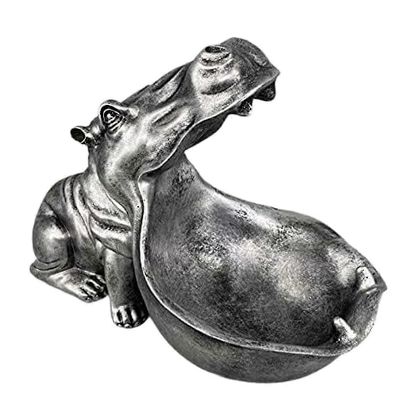 Flodhest Statue Hjem Resin Flodhest Figur Sjov Slikskål, Nøgle Skål, Stor Mund Skulptur Ta