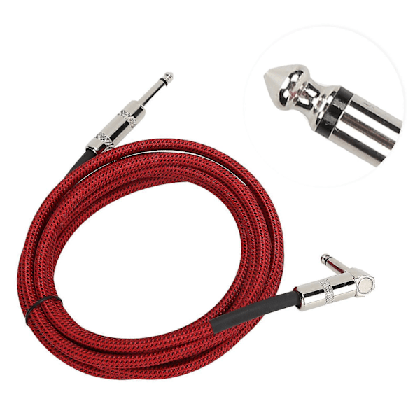 JORINDO Elektrisk Gitarforsterkerkabel 6,35 mm Musikkinstrument Lydkabeltilkobling 1/4in Rød 3 m / 9,8 fot