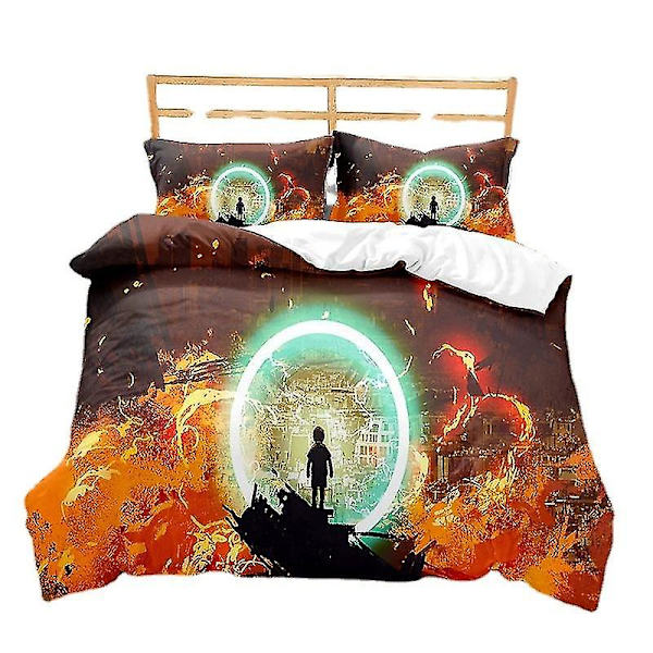 Galaxy Space Cover King Size, star wars Outer Sky Sängkläder Set Cover För Barn Pojke,mörkt Starry Sky Quilt Cover Q style 5 140*210two-piecesuit